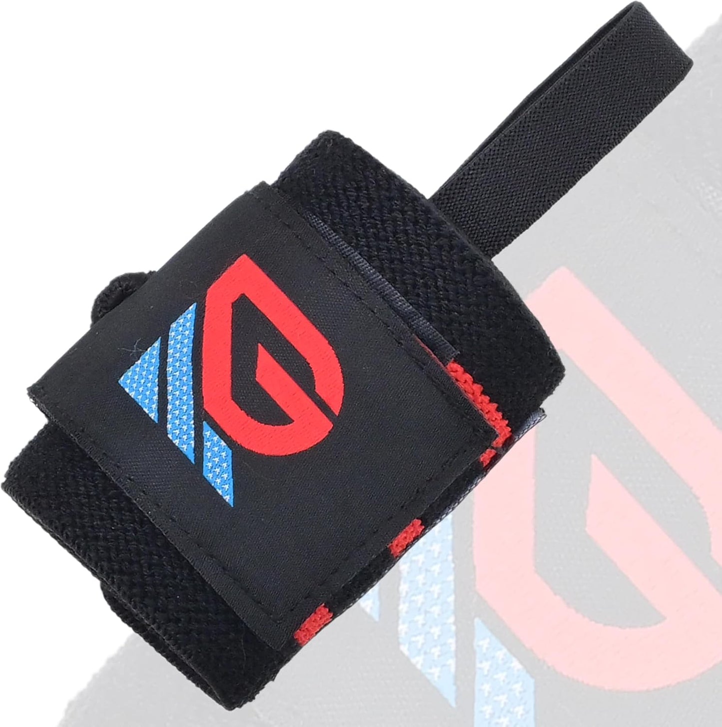 Heavy-Duty Cotton Wrist Wraps – 20" Wrist Support with Red Stripes