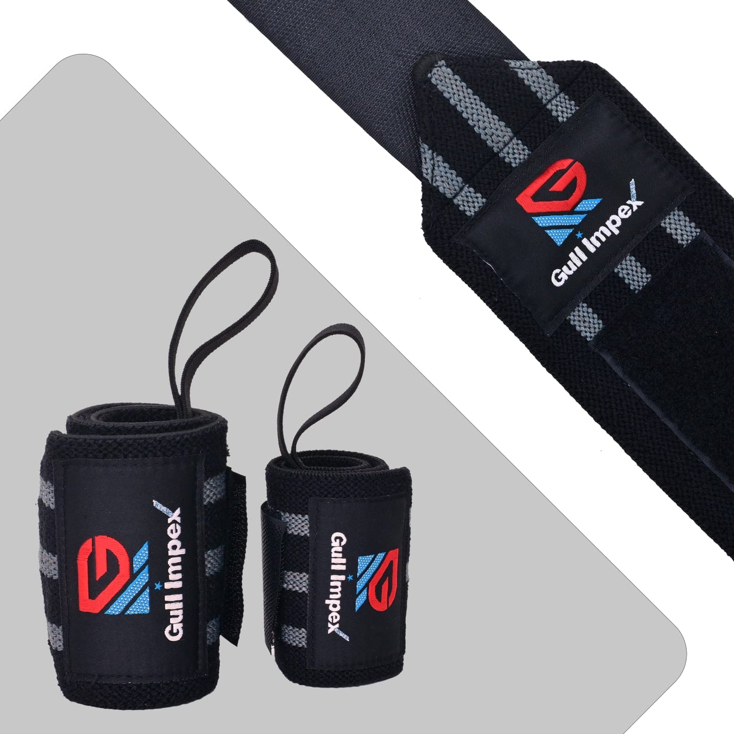 Heavy-Duty Cotton Wrist Wraps – 16" Adjustable Support Straps for Powerlifting, CrossFit & Strength Training