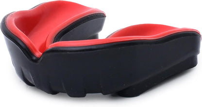 Gel Max Mouth Guard – Adult & Youth Sports Mouthguard for Football, Hockey, Lacrosse, Wrestling, Baseball – Heavy-Duty Custom Fit with Strap – Red