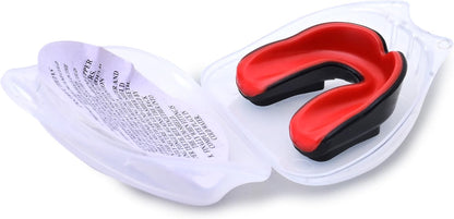 Gel Max Mouth Guard – Adult & Youth Sports Mouthguard for Football, Hockey, Lacrosse, Wrestling, Baseball – Heavy-Duty Custom Fit with Strap – Red