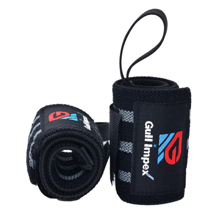 Heavy-Duty Cotton Wrist Wraps – 16" Adjustable Support Straps for Powerlifting, CrossFit & Strength Training