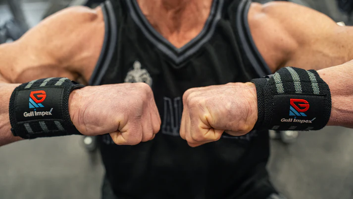 Heavy-Duty Cotton Wrist Wraps – 16" Adjustable Support Straps for Powerlifting, CrossFit & Strength Training